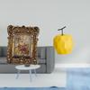 Hand Carved Floral Porcelain Photo Frame Sculpture Antique Picture Holder Tabletop Wall Mounted