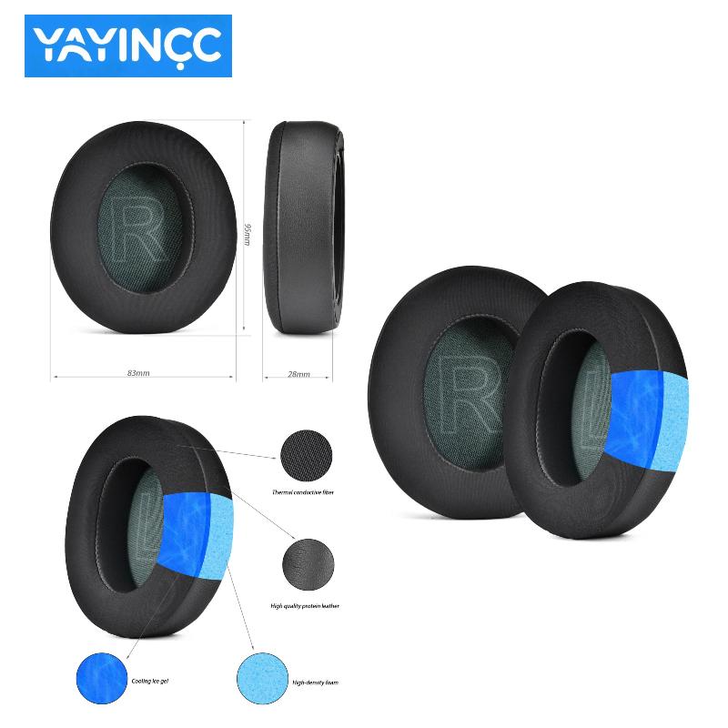 Replacement Earpads for Anker Soundcore Life Q20 Q20+ Q20I Q20BT Headphones Mesh / Ice Gel / Leather Ear Cushion With Buckle
