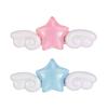 2Pcs Girl Hairpins Sparkling Ice Glitter Design Stars Angel Wings Decor Decorative Bang Hair Clips Hair Accessories