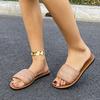 Fashion Women Slippers 2025 Summer Luxury Fashion Flat Sandals  Designer Open Toe Non-Slip Outdoor Beach Slippers Slides Women