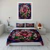 "Stained Glass Rose Decorative Set" Bedding Set with 1 Duvet Cover 2 Pillowcases Single Double King Queen, Gift