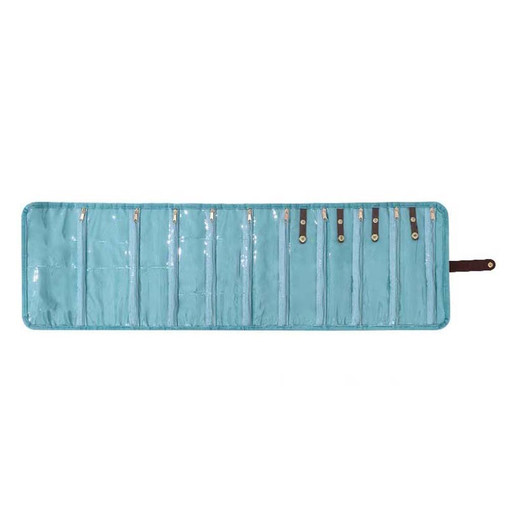 Kompakter Flanell Schmuckorganisator PVC Ringe Halsketten Aufbewahrungstasche Armbänder