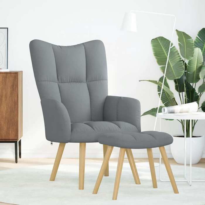 VidaXL Recliner Chair with Footrest Light Grey Fabric, Chair, Recliner, Fabric Recliner, Chair of 4016778