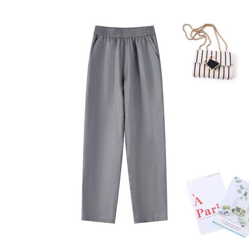 

2026 Summer Cupro Silk Women s Loose Slimming Plus Size Harem Pants M