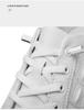 Men's Trendy Cross White Low-Top Cowhide Casual Shoes - Soft Sole, Korean Style