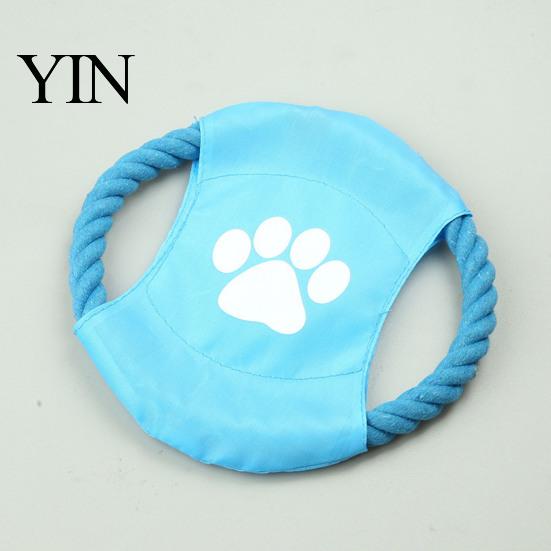 Energy Burning Training Toy Fabric Dog Flying Disc, Cotton Rope Interactive Tug of War Fetch And Play Gear for Small Medium Large Breeds, Outdoor Soft