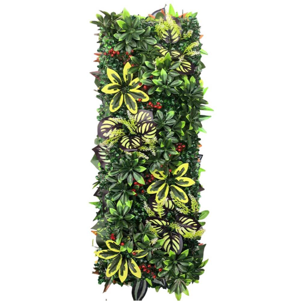 

Flower Artificial Plant Wall Panel DIY Artificial Fern Grass Home Garden Fence Style G