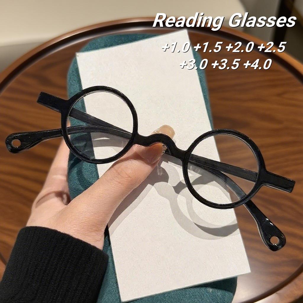 New Fashion Small Round Frame Women's Reading Glasses Retro Ultra Light Neutral HD Personalized Anti Blue Light Glasses