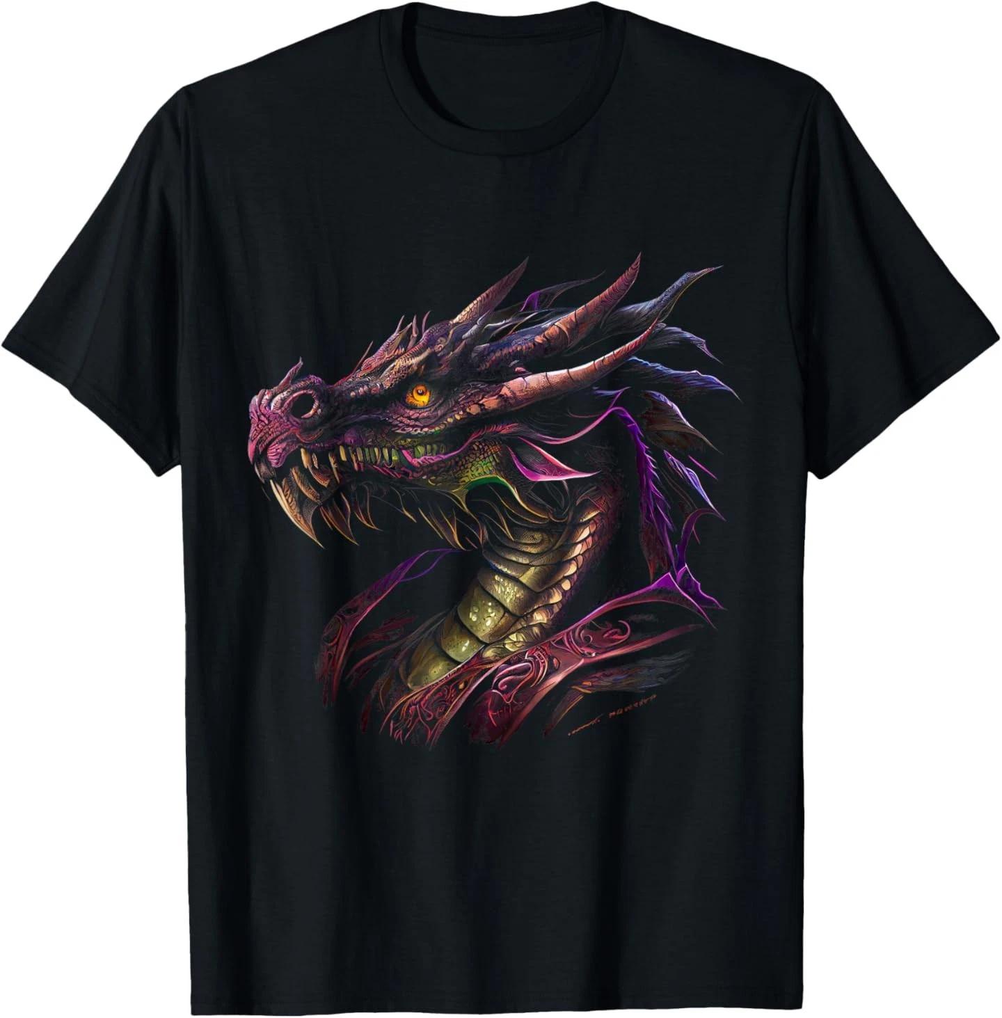 

Thinking Dragon Lover Beautiful Purple Fun Fantasy Art Cool T-Shirt XL