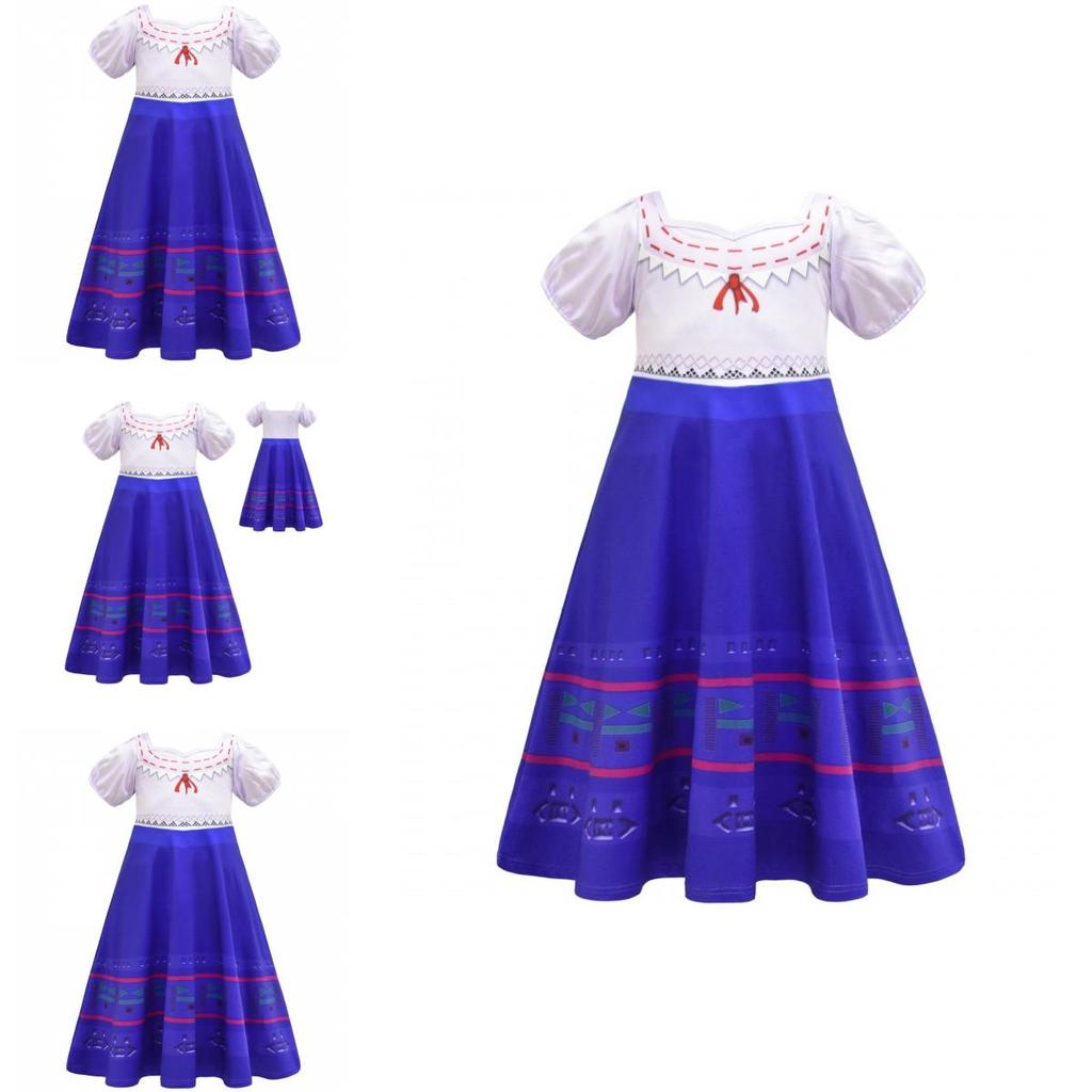 Vibrant Encanto Mirabel Isabela Pepa Princess Dress For Girls' Cosplay Parties