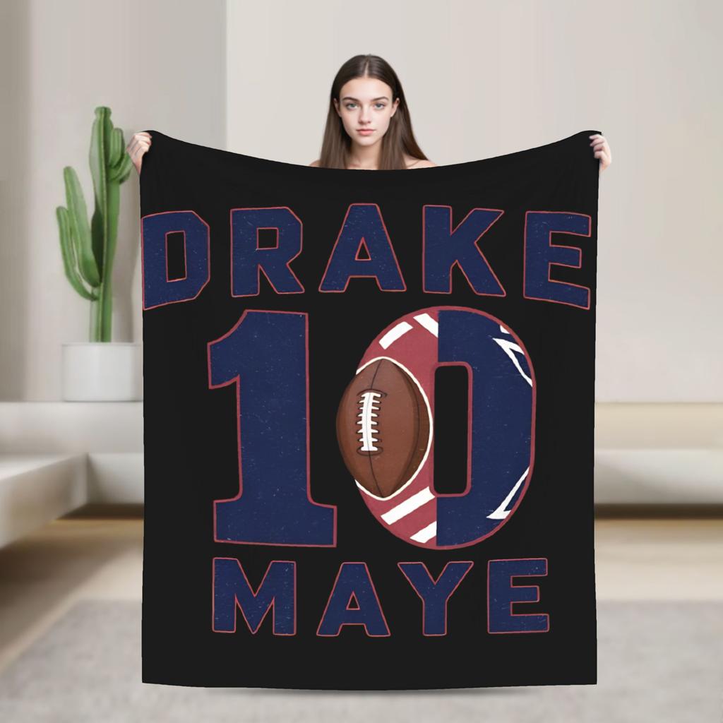 Drakes Mayes Football Knitted Blankets Fleece Super Soft Throw Blankets for Bed Bed Rug