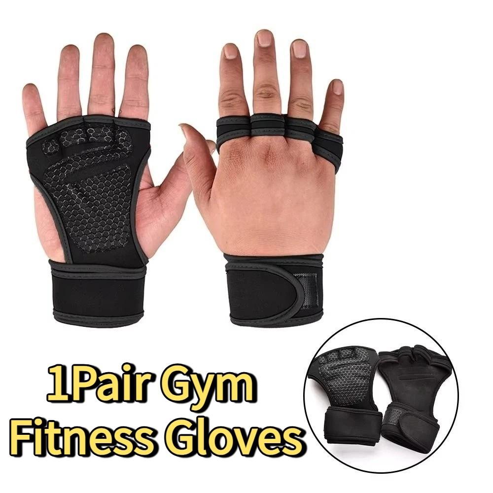 Wrist Protect Gym Fitness Gloves Anti-Slip Workout Mittens Weightlifting Gloves  Body Building