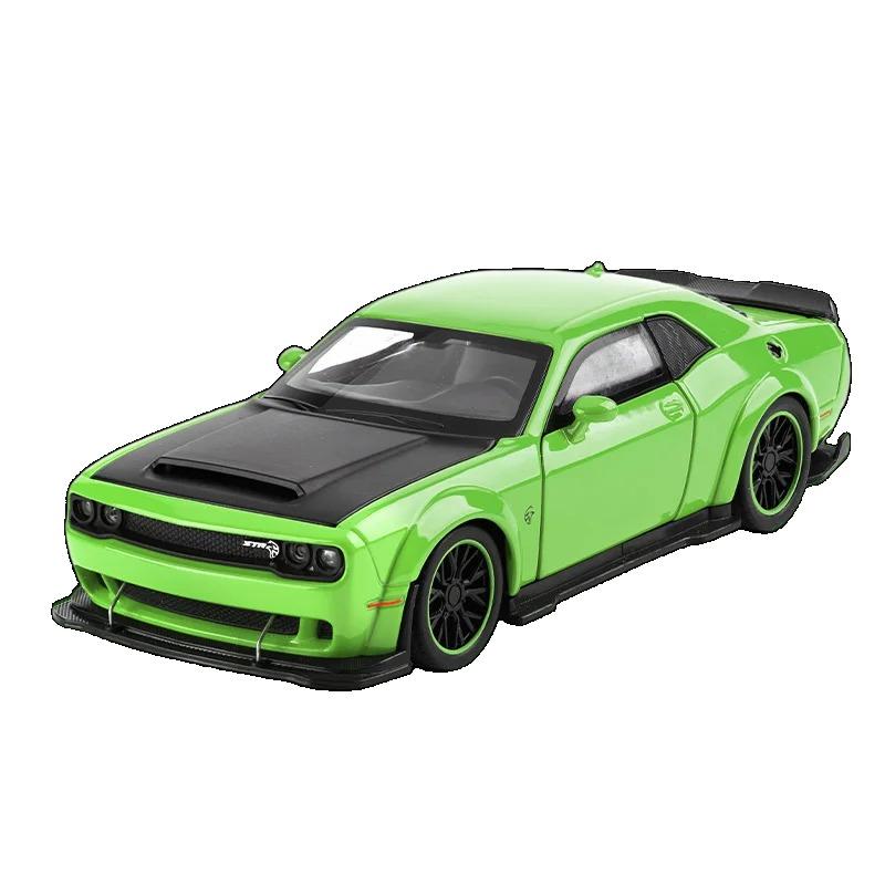 1/32 Scale Dodge Challenger SRT Hellcat Redeye Super Sports Car Alloy Metal Diecast Model Car Sound & Light Hobby Collectible Birthday