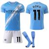 Man City 25/26 Home Shirt #9 Haaland | Hemelsblauwe Band Kit | Kevin De Bruyne Optie