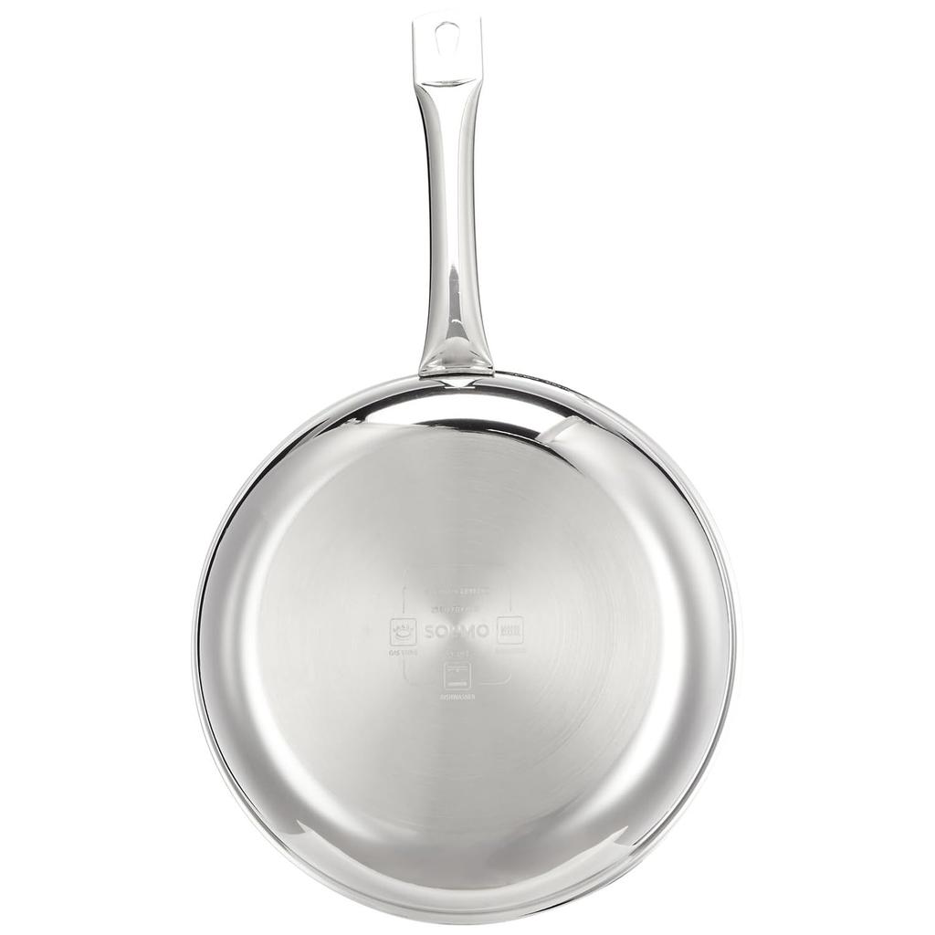 Stainless Steel Triply Frying Pan (Small Size/ 22Cm) | Induction and Gas Stove Compatible | Three-Layer Durable Construction