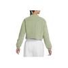 Nike Solid Color Brand Logo Zip Round Neck Long Sleeve Jacket Women Jackets Green DV7827-386