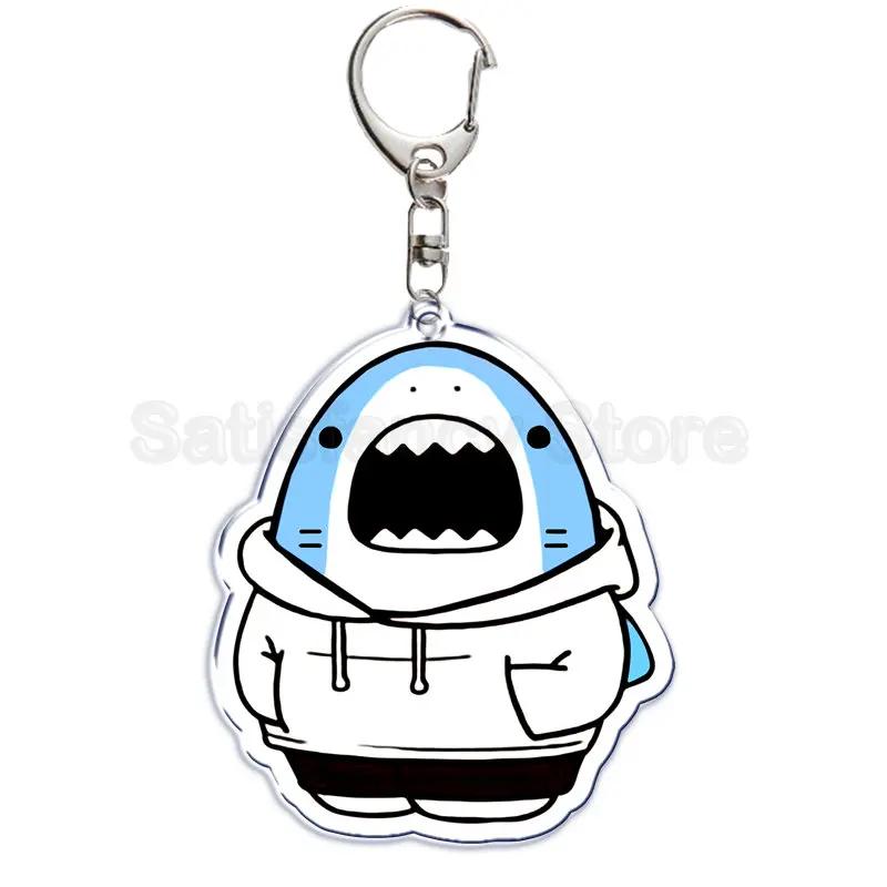 

Cute Cartoon Shark Cat Fried Shrimp Cat Keychain Letter Key Chain for Men Women Accessories Bag Pendant Key Ring Jewelry Gift