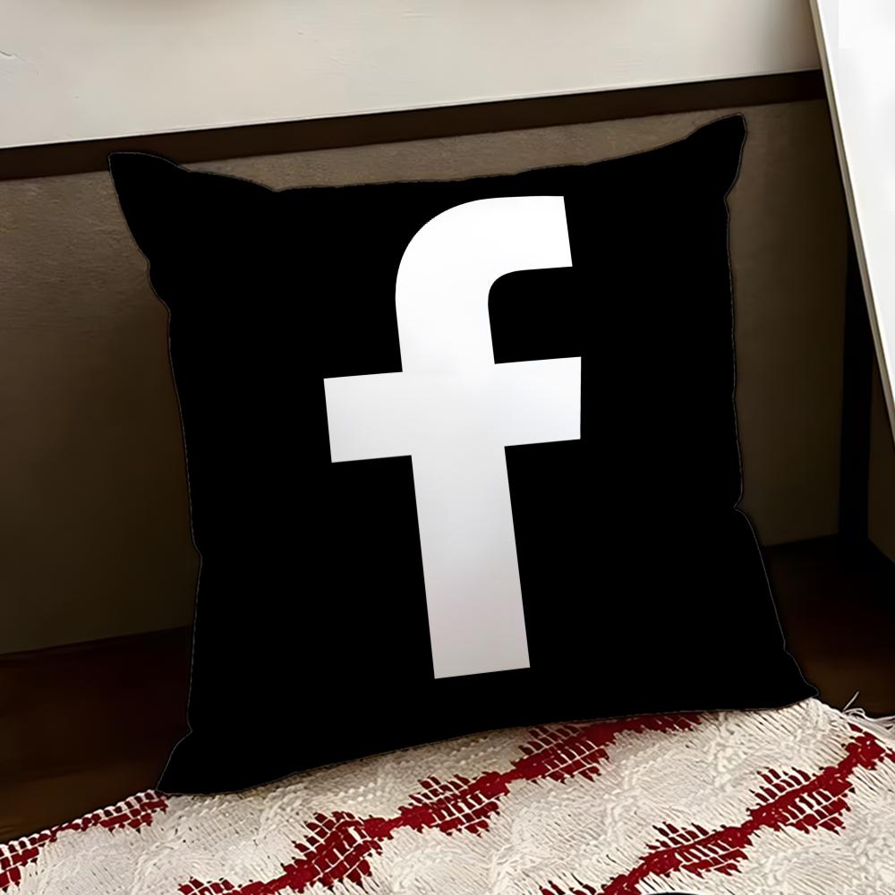 FfacebookK Cushion Cover Reversible Soft Durable Pillow Cover Home  Car MultiScene Use for Daily Comfort