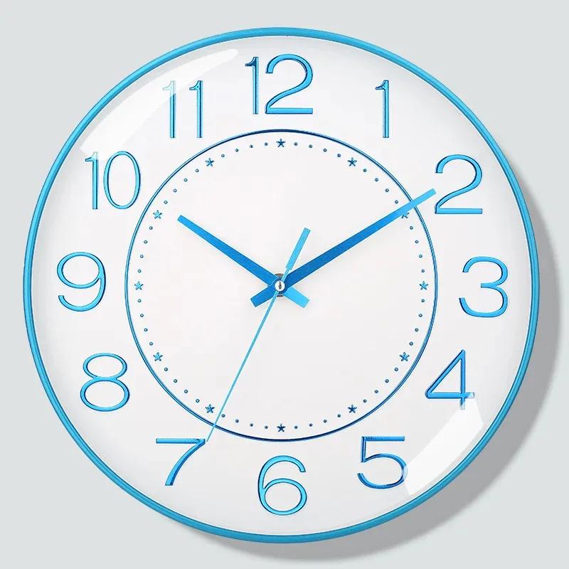 8 Inch Simple Style Wall Clock Living Room Home Decor Digital Clocks Modern Design Swinging Pendulum Bedroom Ornament Office