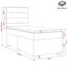 Box Spring Bed with Mattress Taupe 100 x 200 cm Fabric