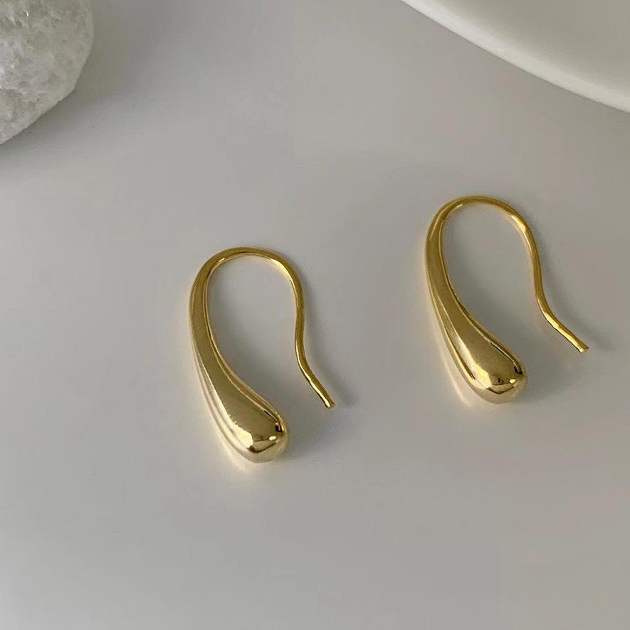 Elegant Water Drop Stainless Steel Earrings for Women - Niche, Trendy Design
