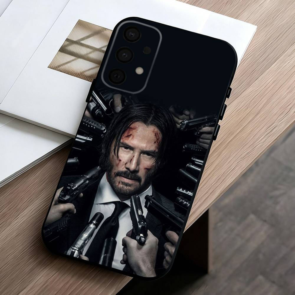 M-Movie Character J-John W-Wick Phone Case For Samsung Galaxy A73,A72,A71,A70,A53,A52,A51,Others Soft Black Cover
