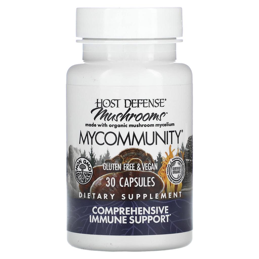 Mushrooms, Mycommunity, Comprehensive Immune Support, Veggie Capsules 30