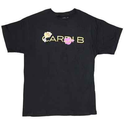 Pánské tričko s logem ryby Cardi B Černé