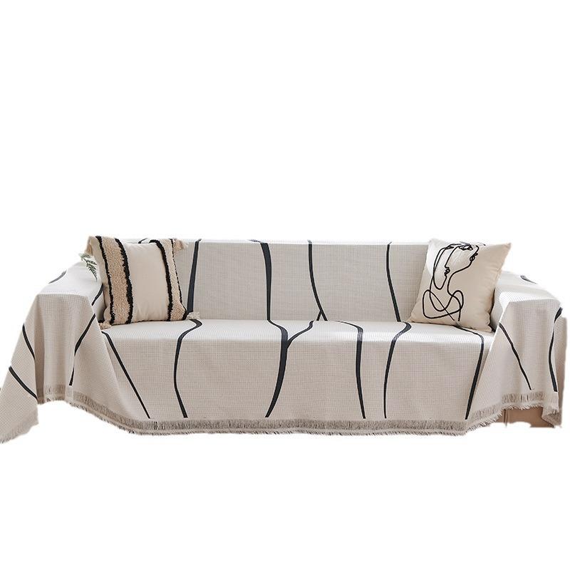 

Подушка для дивана, полный чехол, простая ткань, чехол, подушка для дивана, нескользящая, устойчивая к пятнам, универсальная, для гостиной, Four Seasons 130*180
