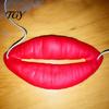 Comfortable Wearable Props Funny Red Lip Face Masque, Big Sausage Mouth Cosplay Prop, Halloween Costume Accessory Novelty Prank Lips Gag Toy for Party