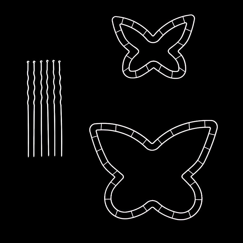 1Set Packaging Tool Fashion PVC DIY Packaging Material Mother's Day Bouquet Stand Butterfly-shaped Flower Arrangement