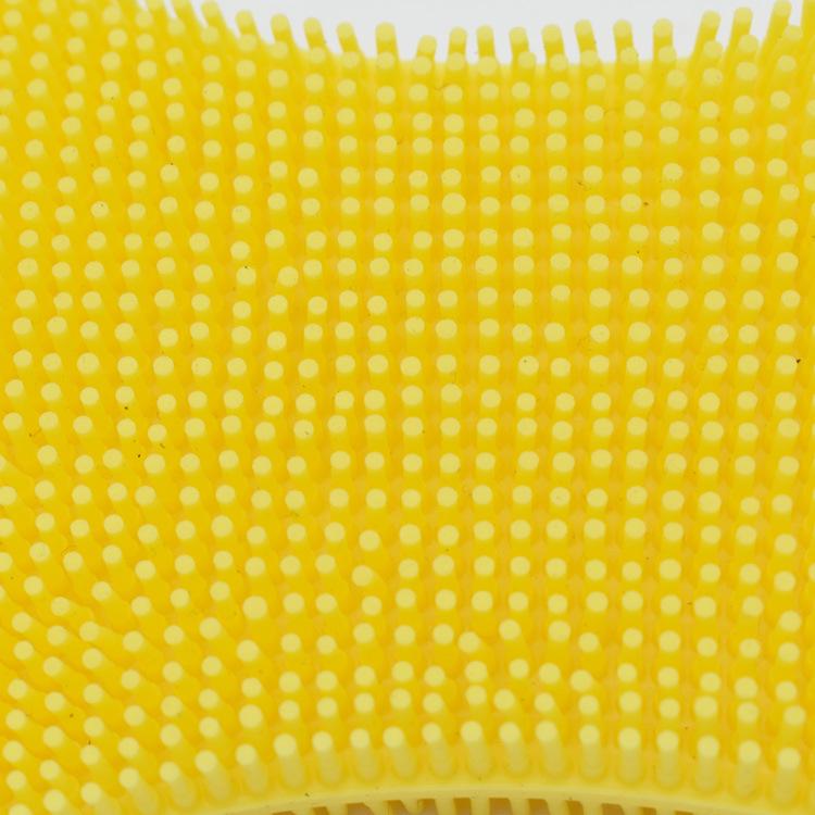 

In Stock Bone Non-Silicone Stain Removal Dishwashing Brush with Scouring Pad for Kitchen Plates, Bowls, and Pots. Bone with OPP bag packaging жёлтый