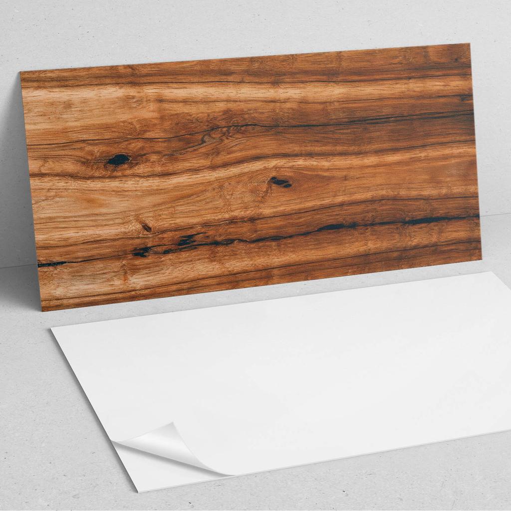 Panel Samoprzylepny Z Nadrukiem - Idealny Do Kuchni 100X50 Cm Naturalny Wzór Drewna