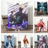 Pink Neon Sci Fi Anime G-Guilty Crown Throw Lightweight 240g Flannel Blanket Soft Skin-friendly for Summer Cooling