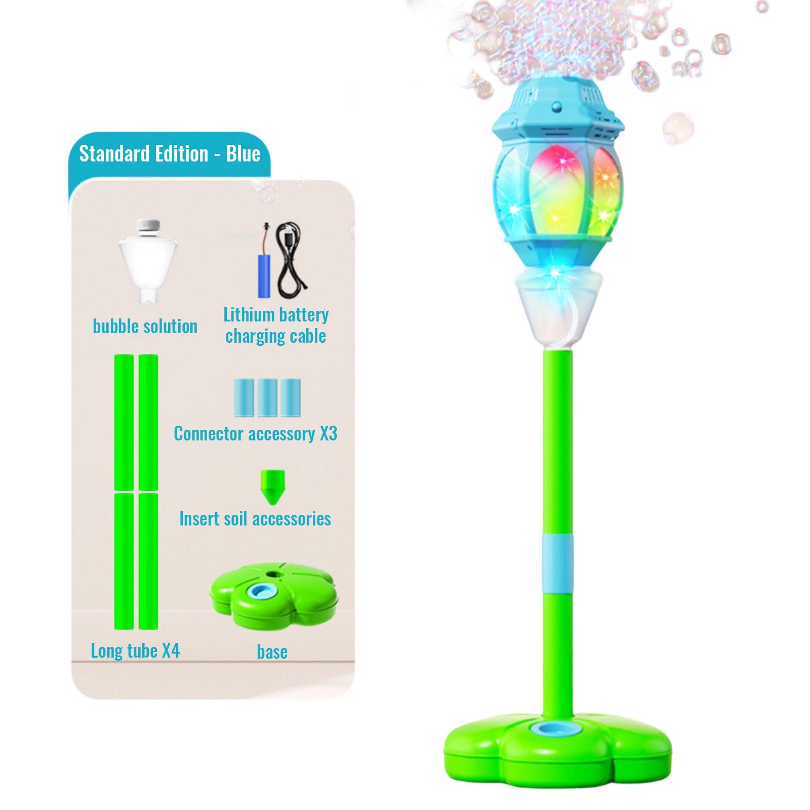 Children s Bubble Blowing Street Light Bubble Machine, Light-up And Music, Remote Control One Size синий