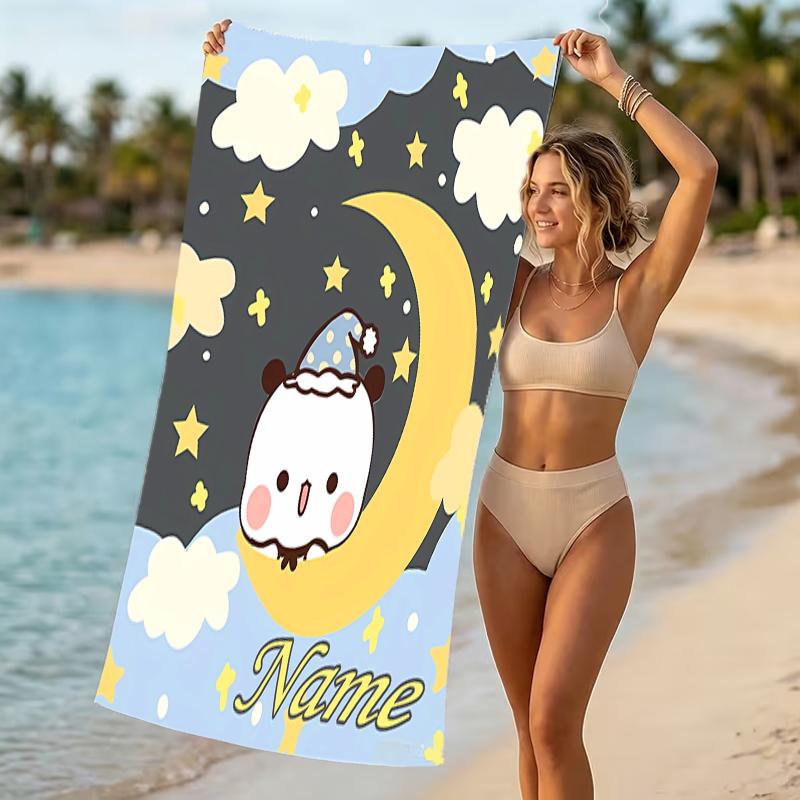 Customizable personalized beach towels Bubu and Dudu themed designs.Suitable for the beach, yoga, sports;ideal as beach accessories