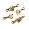 Heart Shaped Magnetic Clasp Connector Lobster Claw Clasps DIY Jewelry Accessories for Bracelet Necklace Making Craft Supplies