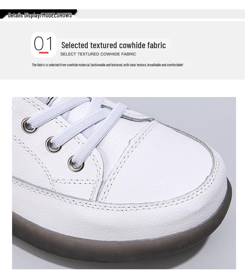 2022 White Soft Sole Low-Cut Casual Leather Sneakers - Trendy Korean Style for Spring and Autumn