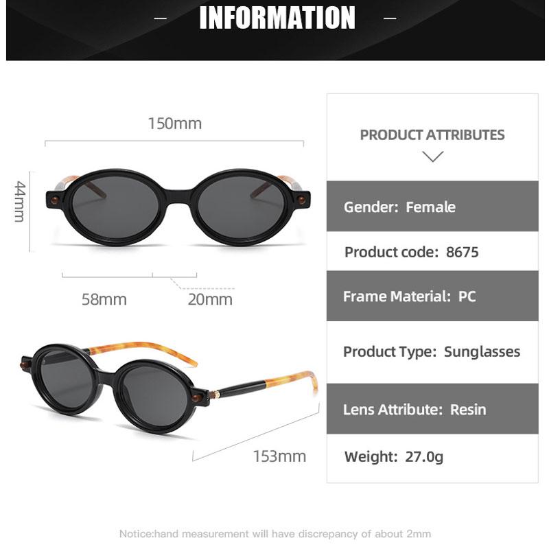 Fashion Oval Sunglasses For Men Women Retro Small Frame Punk Eyewear Luxury Brand Designer Sun Glasses
