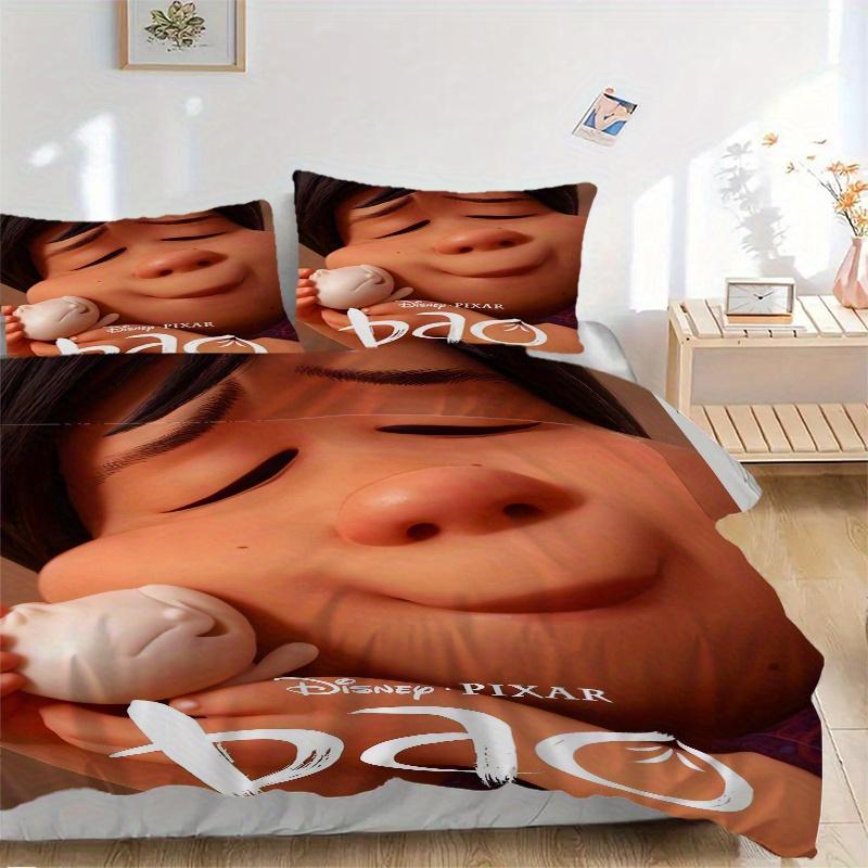

3pcs Disney Pixar Bao Bedding Set, Including 1 Quilt Cover and 2 Pillow Shams, Without Filling, Soft and Comfortable Home Bedroom Q022 135x200cm