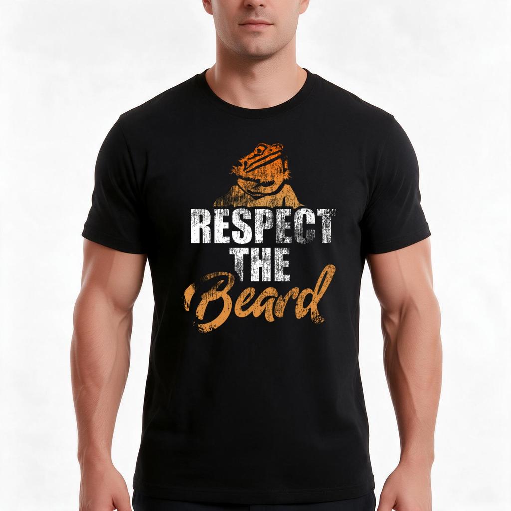 Respect The Beard Tshirt Summer Casual Cotton Tee Oversized Streetwear Tops Vintage Graphic Print Loose Fit Short Sleeve