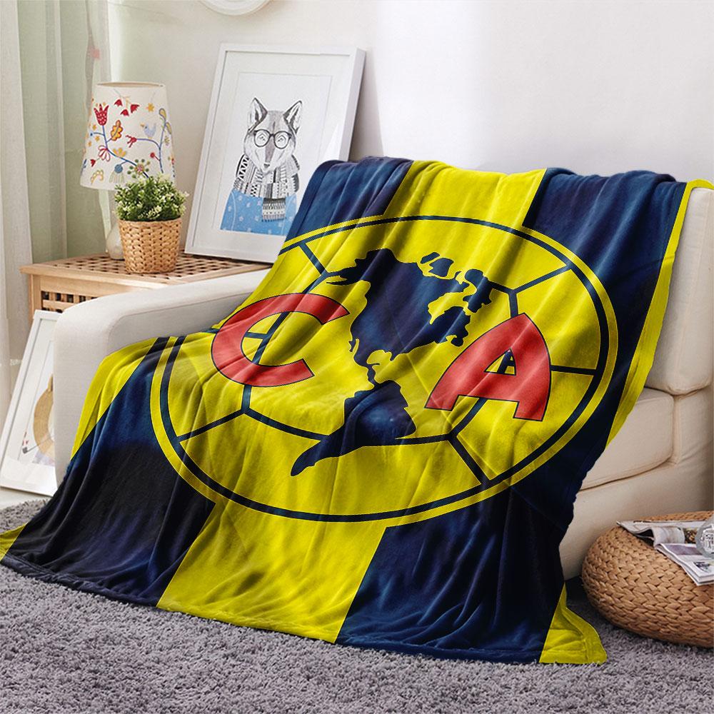 1PC Club America Patterned Flannel Blanket Suitable For All Seasons for Home Decor Warmth and Comfort Gifts Holiday Present