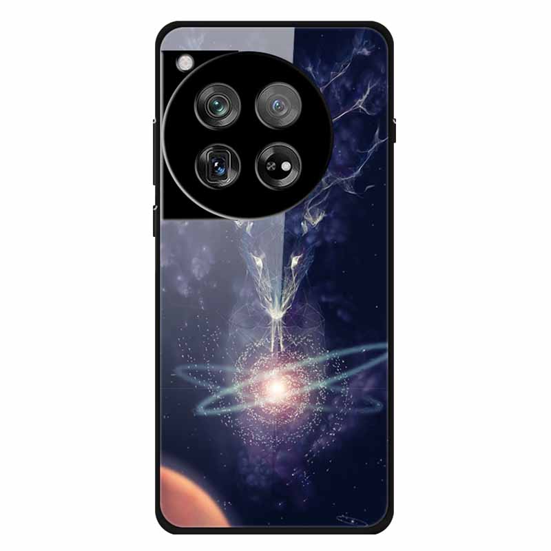 For Oneplus 12 12R Case Tempered Glass Luxury Hard Back Cover for Oneplus 12 12RCases Space Soft Bumpers for One Plus 12 5G Wolf