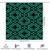 Green And Black Shower Curtain With Geometric Pattern For Bathroom Decor