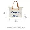 Frauen Buchstaben Stickerei Leinwand Tasche Eine Schulter Unterarm Umhängetasche Große Tote Strand Tasche Einkaufstasche Frauen Leinwand Handtasche