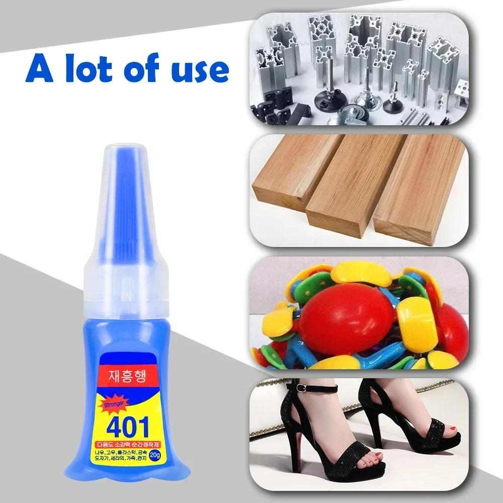 401 Glue Instant Fast Adhesive 20ML Bottle Stronger Super Glue Multi-Purpose Fix HOT Super Strong Liquid Colorless Adhesive Glue