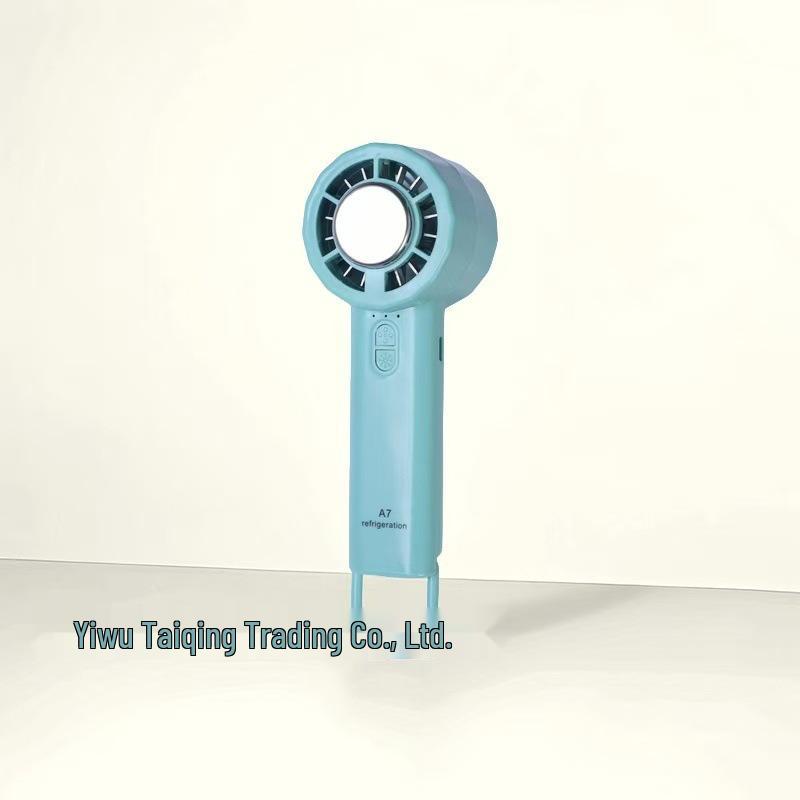 

USB Rechargeable Silent Portable Mini Fan for Dorm, Office, Travel - Handheld & Ice Pack Compatible Chinese Packaging синий
