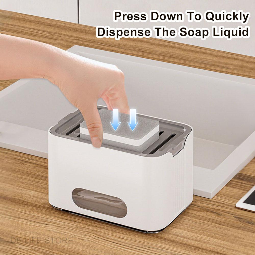 Kitchen Dishcloth Storage shelf For Sink Soap Sponge Holder Liquid Soap Organizer Box Drain Rack Kitchenware Sink Organizer