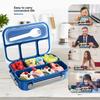 A Large Capacity Bento Box of 81 Ounces, Suitable for Adults, Children, and Toddlers, with 4 Compartments