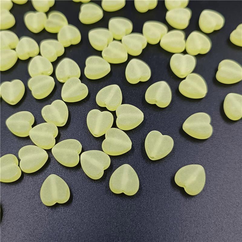 50Pcs Frosted Matte Acrylic Heart Star Beads Pendant DIY for Necklace Bracelet Jewelry Making